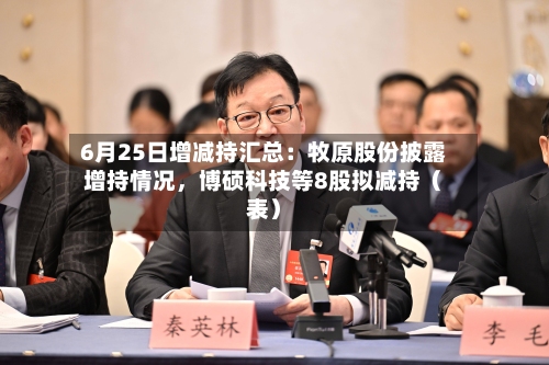 6月25日增减持汇总：牧原股份披露增持情况，博硕科技等8股拟减持（表）-第2张图片