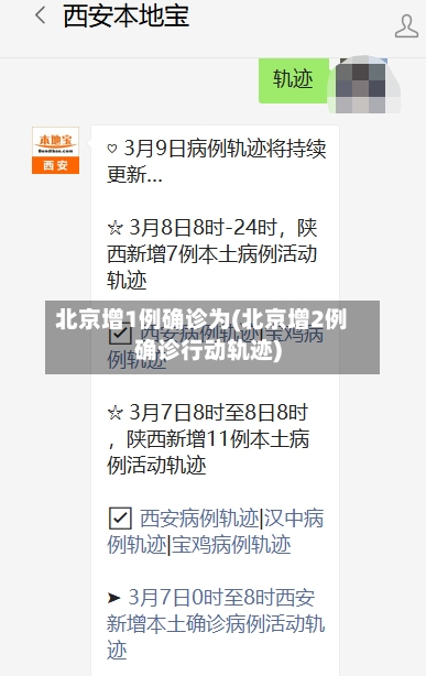 北京增1例确诊为(北京增2例确诊行动轨迹)