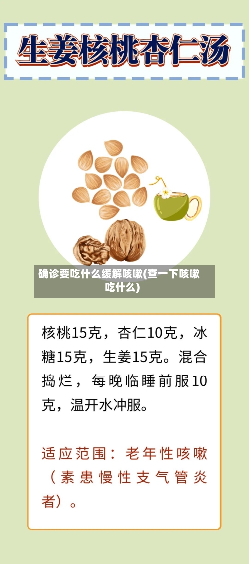 确诊要吃什么缓解咳嗽(查一下咳嗽吃什么)-第2张图片