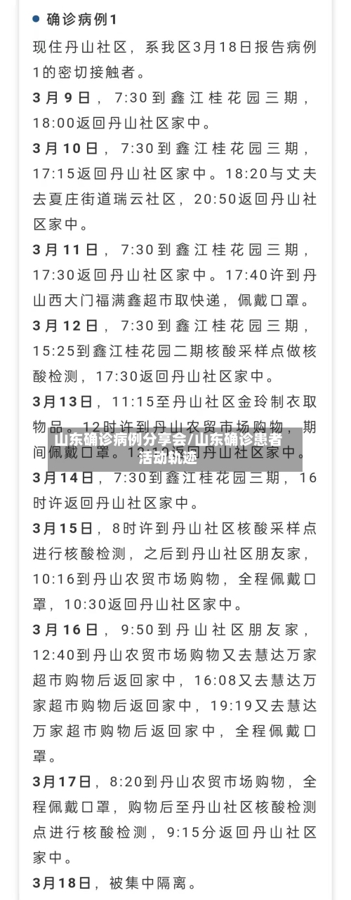 山东确诊病例分享会/山东确诊患者活动轨迹-第2张图片