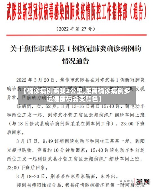 【确诊病例离我2公里,距离确诊病例多远健康码会变颜色】-第2张图片