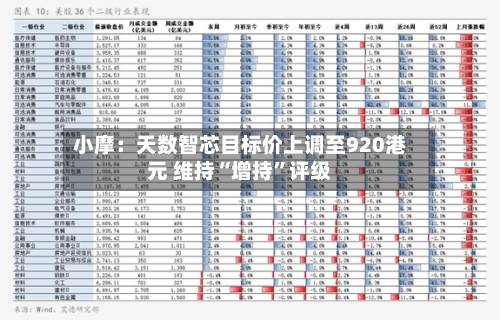 小摩：天数智芯目标价上调至920港元 维持“增持”评级-第1张图片