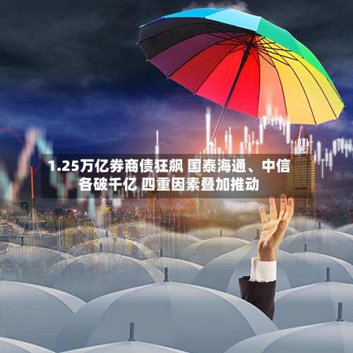 1.25万亿券商债狂飙 国泰海通	、中信各破千亿 四重因素叠加推动-第2张图片