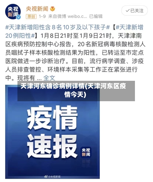 天津河东确诊病例详情(天津河东区疫情今天)