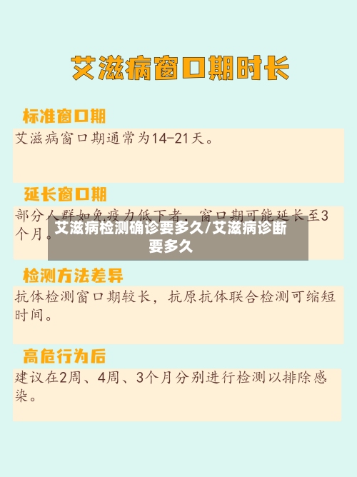 艾滋病检测确诊要多久/艾滋病诊断要多久