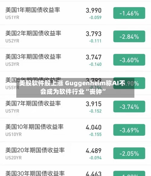美股软件股上涨 Guggenheim称AI不会成为软件行业“丧钟	”-第3张图片