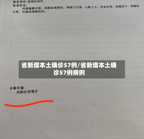 省新增本土确诊57例/省新增本土确诊57例病例