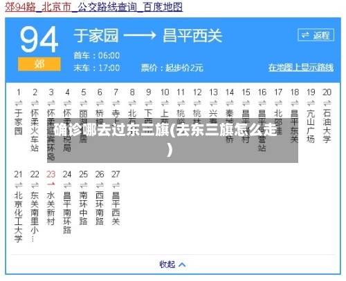 确诊哪去过东三旗(去东三旗怎么走)-第2张图片