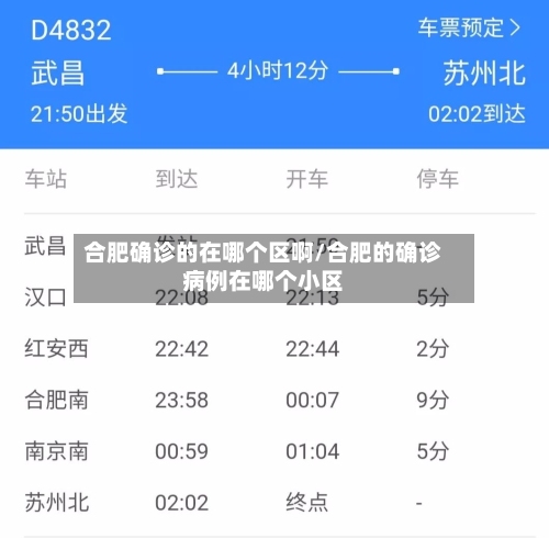 合肥确诊的在哪个区啊/合肥的确诊病例在哪个小区-第3张图片