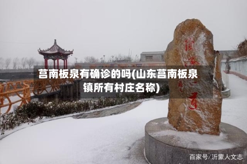 莒南板泉有确诊的吗(山东莒南板泉镇所有村庄名称)-第2张图片