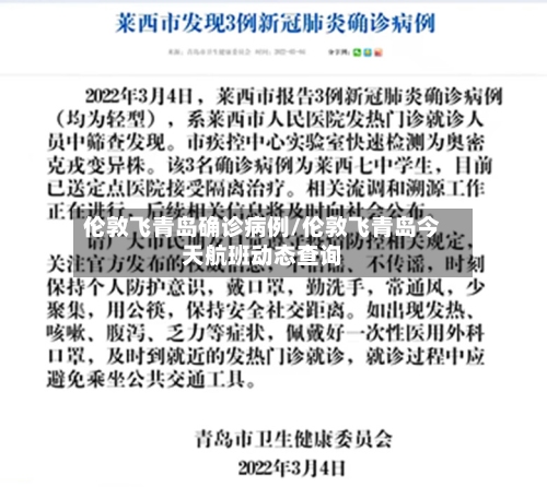 伦敦飞青岛确诊病例/伦敦飞青岛今天航班动态查询