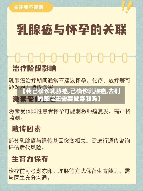 【我已确诊乳腺癌,已确诊乳腺癌,去别的医院还需要做穿刺吗】