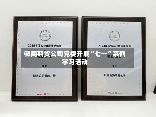 徽商期货公司党委开展“七一”系列学习活动-第1张图片