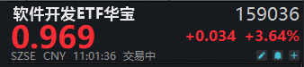 低位补涨行情来袭？软件开发ETF华宝（159036）盘中大涨近4%，大智慧等4股涨停！机构：AI安全重要性凸显！